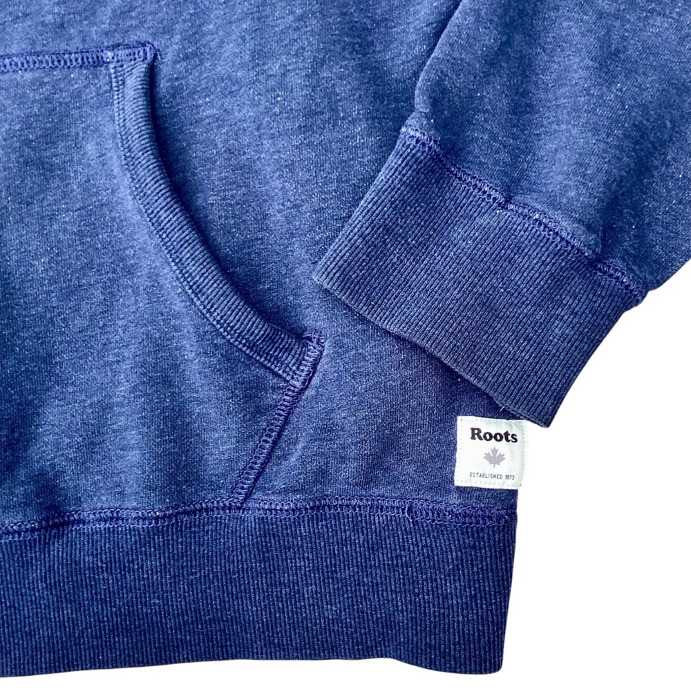 ROOTS Navy Blue Hoodie Medium - Picture 5 of 12